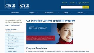 CCS (Certified Customs Specialist) Program | CSCB National Office