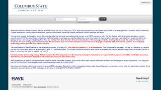 Rave Login - Columbus State Community College - getrave.com