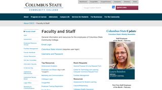 Faculty & Staff - Columbus State Community College