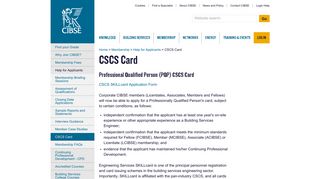 CSCS Card - CIBSE
