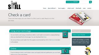 Check a card - SKILLcard | Official SKILLcard Website