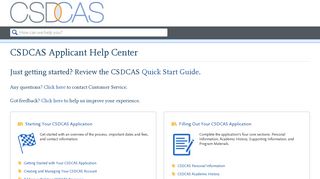 CSDCAS Applicant Help Center - Liaison