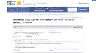 NEW MEXICO CHILD SUPPORT ENFORCEMENT DIVISION CSED ...