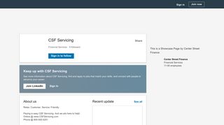 CSF Servicing | LinkedIn