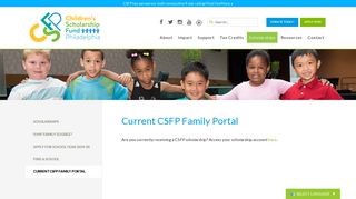 Current CSFP Family Portal - Children's Scholarship Fund Philadelphia