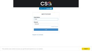 Login to your Account - CSG