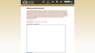 Blackboard Quiz Generator - CSI - College of Southern Idaho