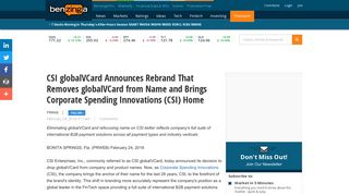 CSI globalVCard Announces Rebrand That Removes globalVCard ...