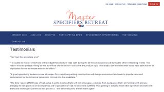 Email Sign-Up - MSRetreat - Construction Specifications Institute