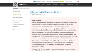 Cybersecurity Resource Center - OPM