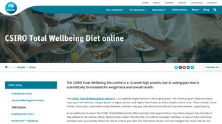 CSIRO Total Wellbeing Diet online - CSIRO