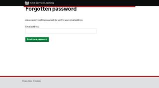 Forgotten your password? - Civil Service Learning