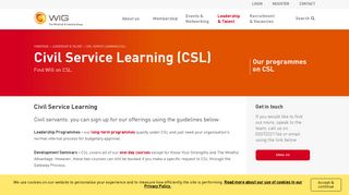 Civil Service Learning (CSL) - The Whitehall & Industry Group