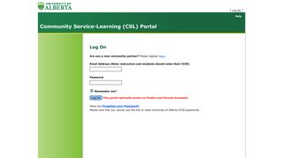 Community Service-Learning (CSL) Portal - University of Alberta