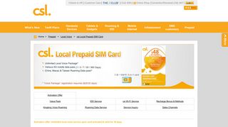 Local Prepaid SIM Card in Hong Kong | csl