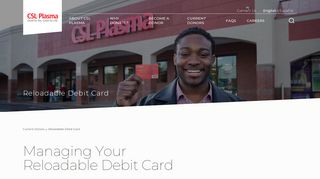My Reloadable Prepaid Card Manager From CSL Plasma
