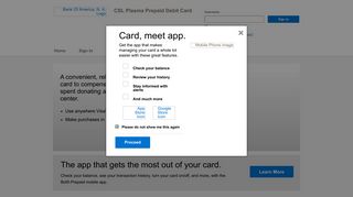 CSL Plasma Prepaid Debit Card - Home Page - are set for each
