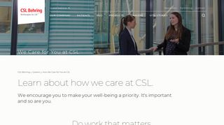 How We Care For You At CSL Behring