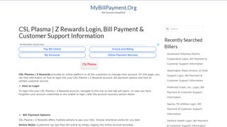CSL Plasma | Z Rewards Login, Bill Payment & Customer Support ...