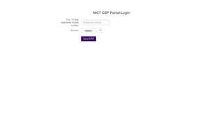 NICT CSP Portal Login