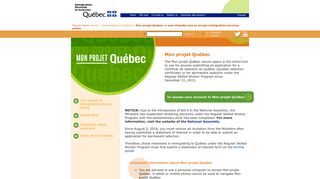 Immigration, Diversité et Inclusion Québec - Mon projet Québec: a ...