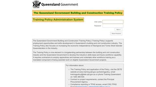CSQ - Training Policy System | Sign In