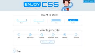 EnjoyCSS: Online CSS3 Code Generator With a Simple Graphical ...