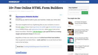 10+ Free Online HTML Form Builders - Hongkiat