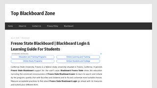 Fresno State Blackboard | Blackboard Fresno State Login & Learning