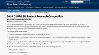 CSU/CSUF Student Research Competition - Titan Research Gateway ...