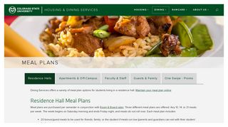 Meal Plans – Housing & Dining Services