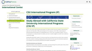CSU International Program (IP) - Cal Poly Pomona
