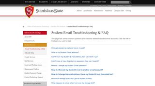 Student Email Troubleshooting & FAQ | California State University ...