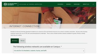 Internet Connection – Housing & Dining Services