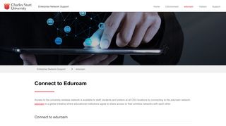 Eduroam - CSU Wireless Support - Charles Sturt University