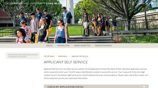 Applicant Self Service | California State University, Long Beach