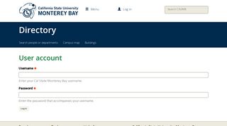 User account | Cal State Monterey Bay