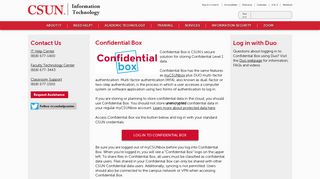 Confidential Box | California State University, Northridge - CSuN