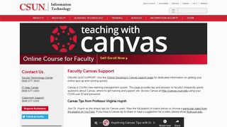 Faculty Canvas Support | California State University, Northridge - CSuN