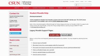 Student Moodle Help | California State University, Northridge - CSuN