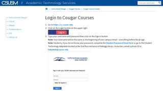 Login to Cougar Courses | CSUSM