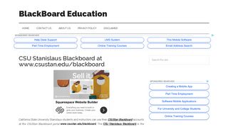 CSUStan Blackboard Login- California State University Stanislaus