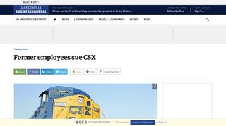 Fired CSX employees sue for violation of federally protected leave ...