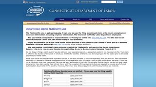 Filing Your Telephone Claims - Connecticut Department of Labor