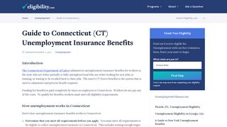 Guide to Connecticut (CT) Unemployment Insurance Benefits