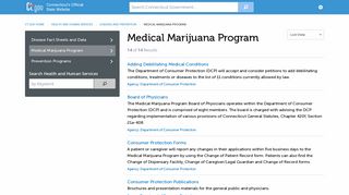 CT.gov: medical marijuana program