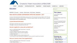 Education | Charleston Trident Association of REALTORS