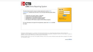 CTB Online Reporting System