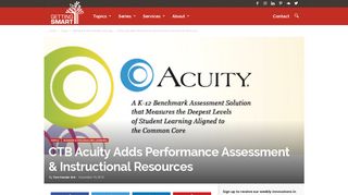 CTB Acuity Adds Performance Assessment & Instructional ...