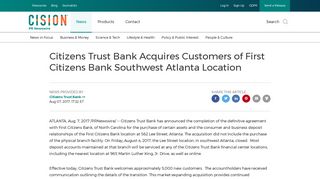 Citizens Trust Bank Acquires Customers of First Citizens Bank ...